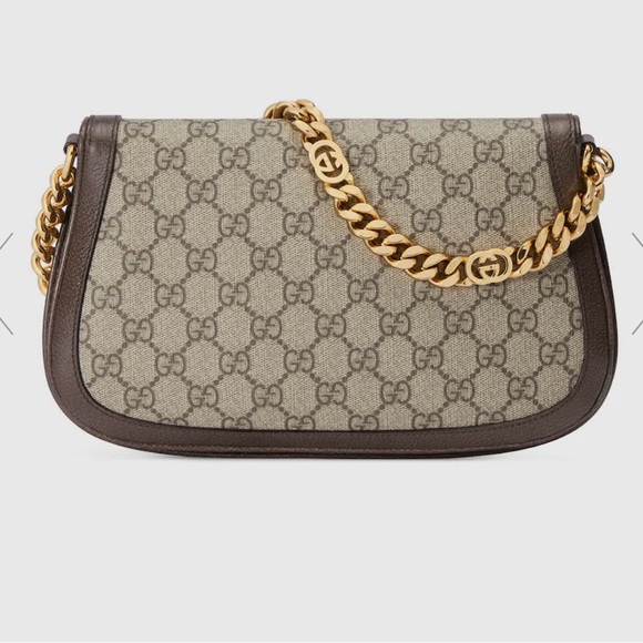 Gucci Blondie shoulder bag with two straps - chain & brown leather - Picture 4 of 8